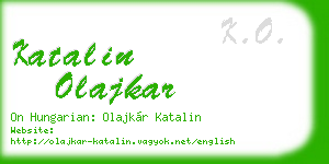 katalin olajkar business card